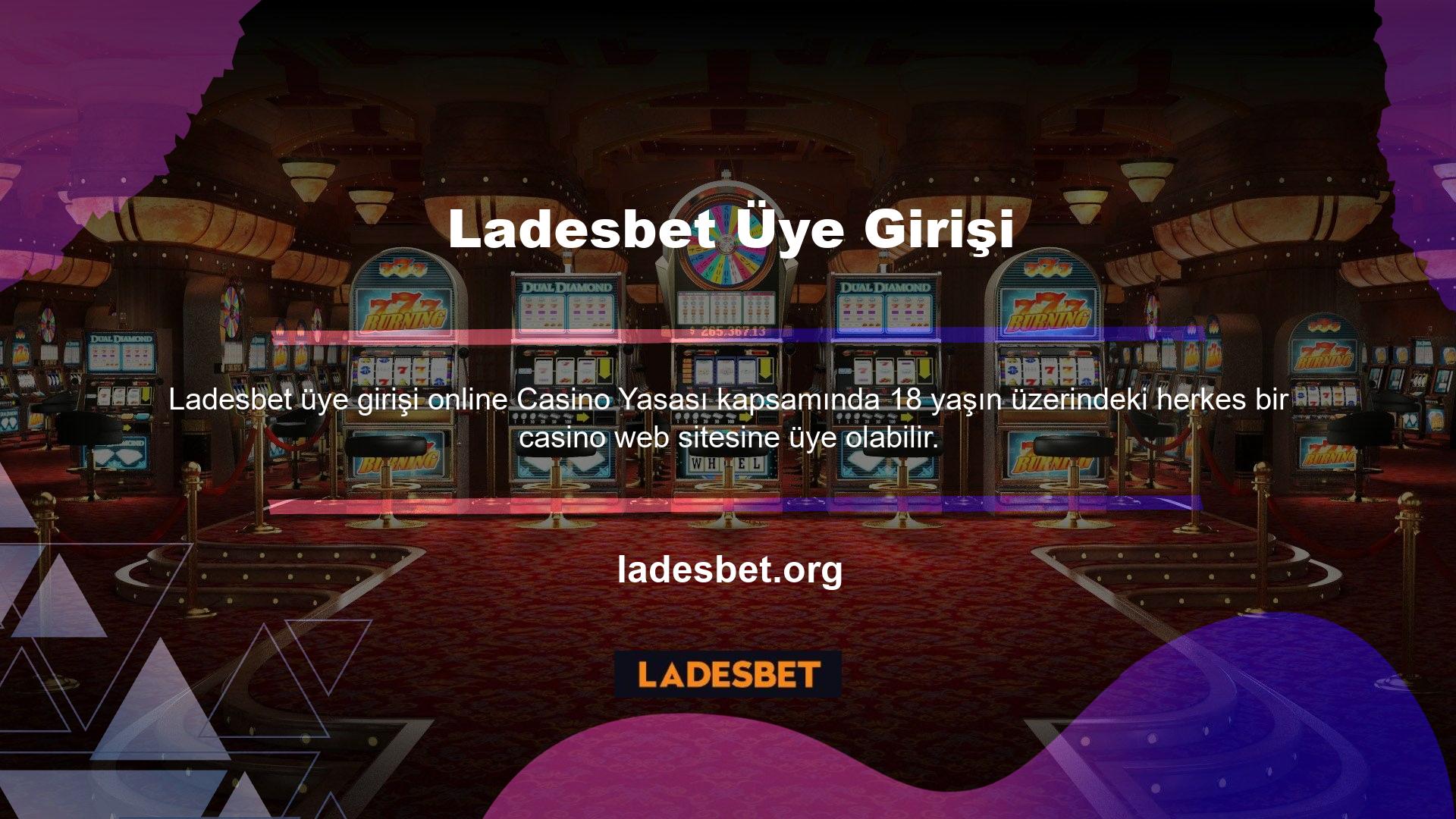 Türk oyuncular Ladesbet web sitesindeki katılım formunu doldurarak cari hesap oluşturabilirler