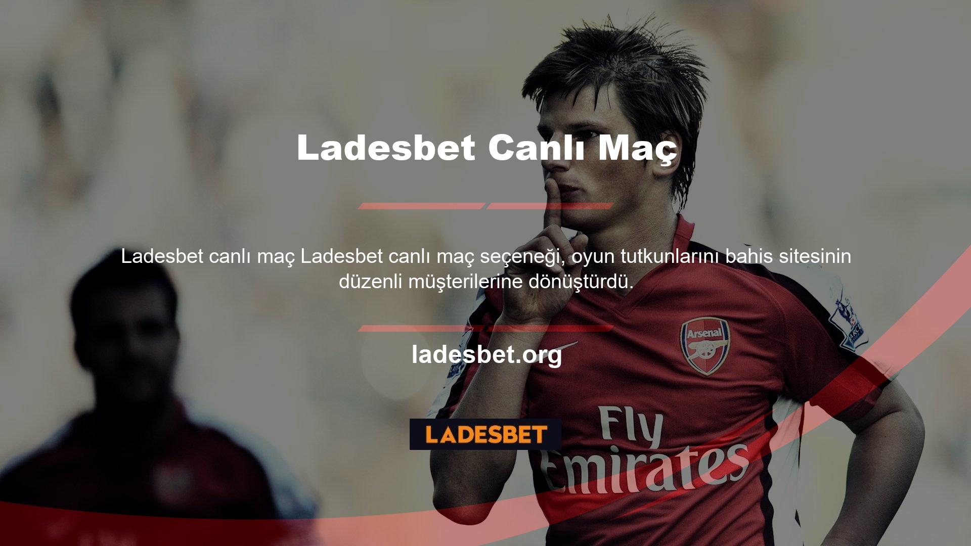 Ladesbet TV'de canlı uluslararası maçları ve spor etkinliklerini ücretsiz olarak yayınlamakta ve web sitesinde aktif içerik yayınlamaktadır