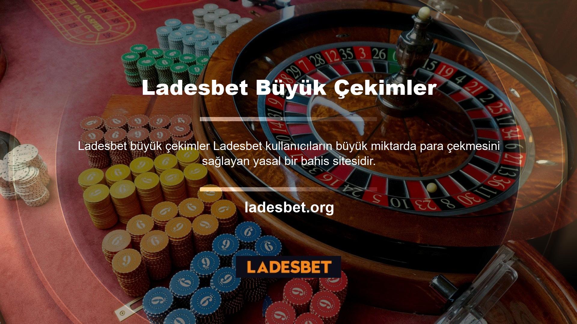 Diğer yasadışı bahis sitelerine kıyasla, Ladesbet kullanıcılar için daha fazla para çekme seçeneği vardır
